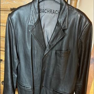 Black leather Bachrach sport coat